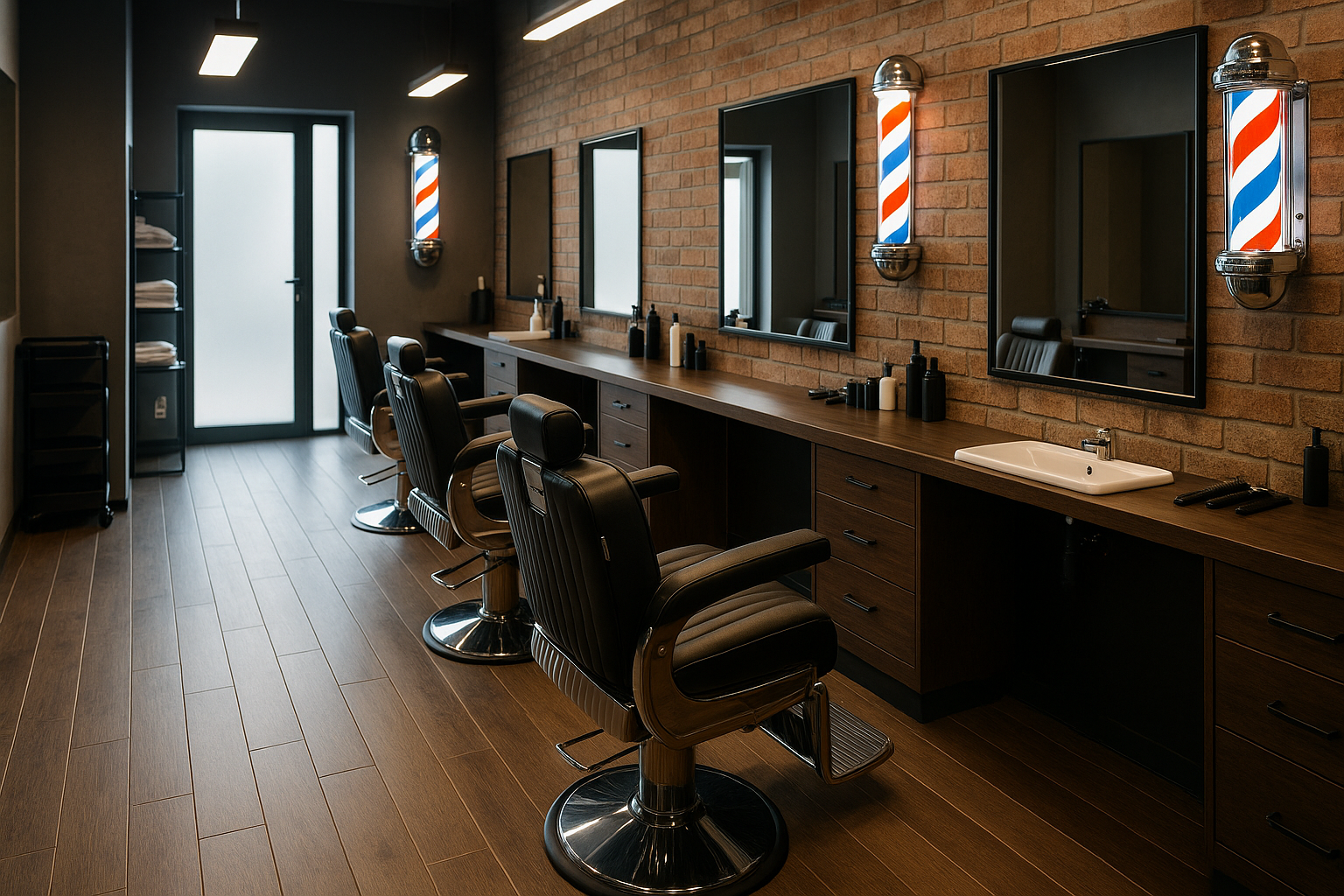 E&S Barbershop интериор - луксозна бръснарница в Силистра с модерно оборудване и професионални майстори